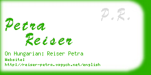 petra reiser business card